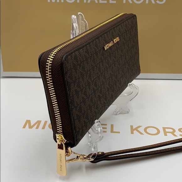 MICHAEL KORS Jet Set Travel Continental Wallet Wristlet NWT - Picture 4 of 11